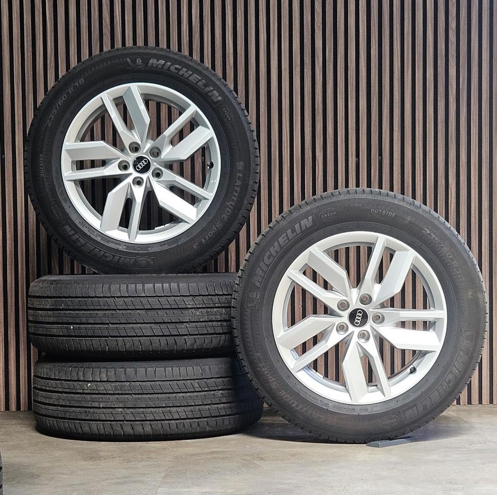 Nette 18" Orig AUDI Q5 Velgen+Goede Amerk Zomerbanden 5x112, Ophalen, Audi, Gebruikt, Banden en Velgen