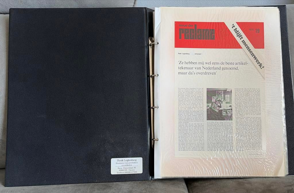 Portfolio met diverse vintage reclameposters, Rechthoekig Staand, Ophalen of Verzenden, Zo goed als nieuw, A1 t/m A3