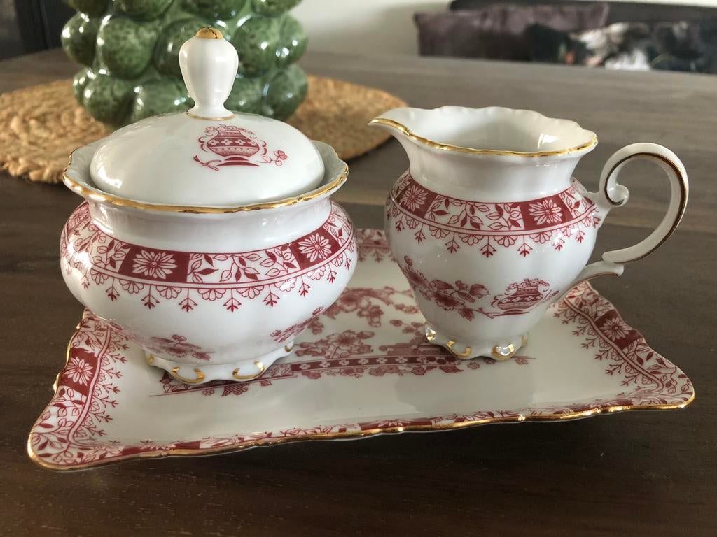 💝 Vintage SELTMANN WEIDEN THERESIA rood roomstel, Ophalen of Verzenden