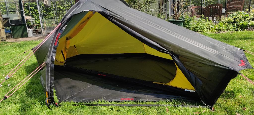 Hilleberg Akto 1P trekkerstent + Grondzeil, Caravans en Kamperen, Tenten, Ophalen, Nieuw, Tot en met 2
