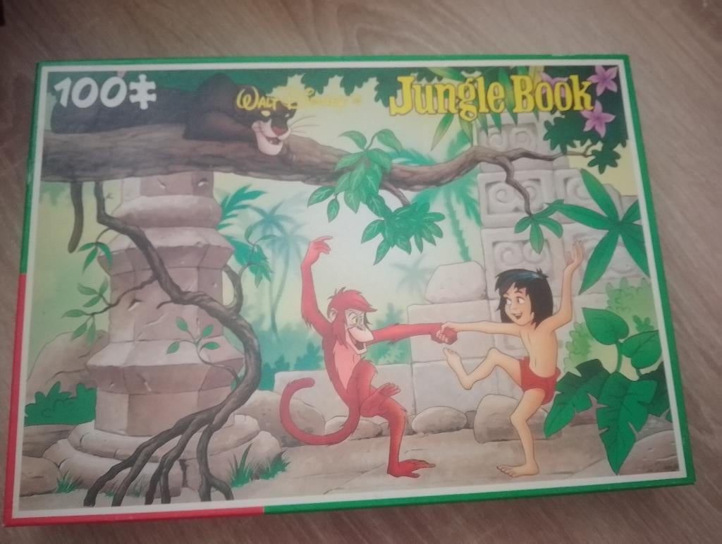 Jungle Book puzzel 100 stukjes, Ophalen of Verzenden, Meer dan 50 stukjes, Gebruikt, 6 jaar of ouder