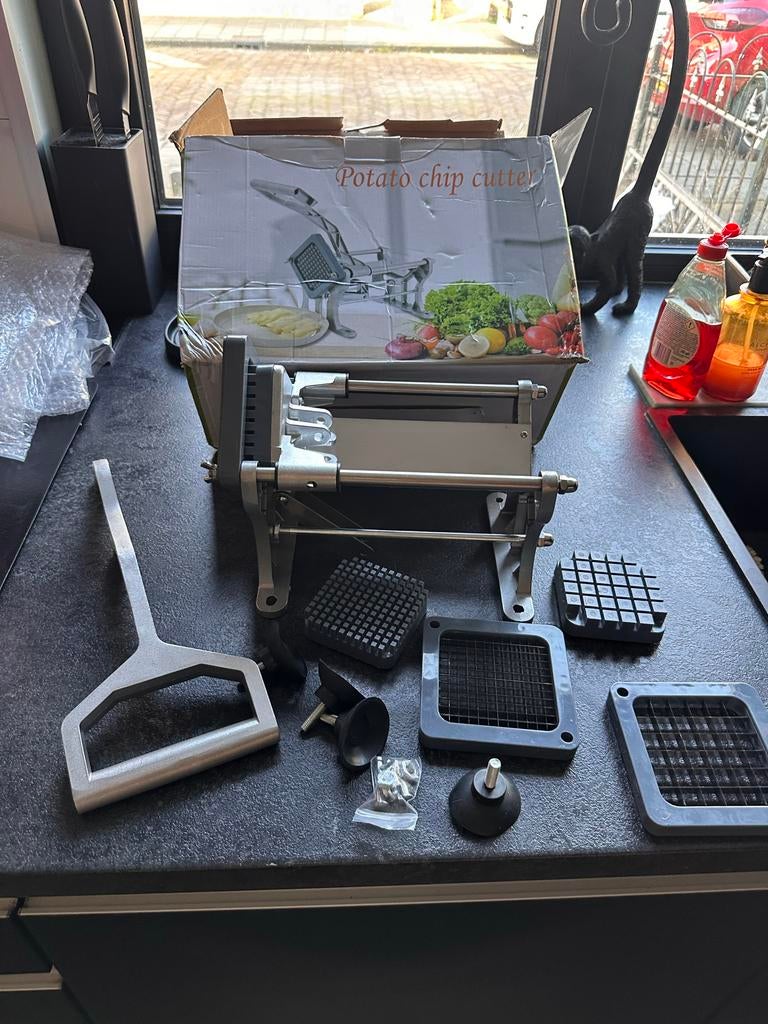 Aardappel chip cutter, Zilver, Ophalen of Verzenden, Metaal, Overige typen