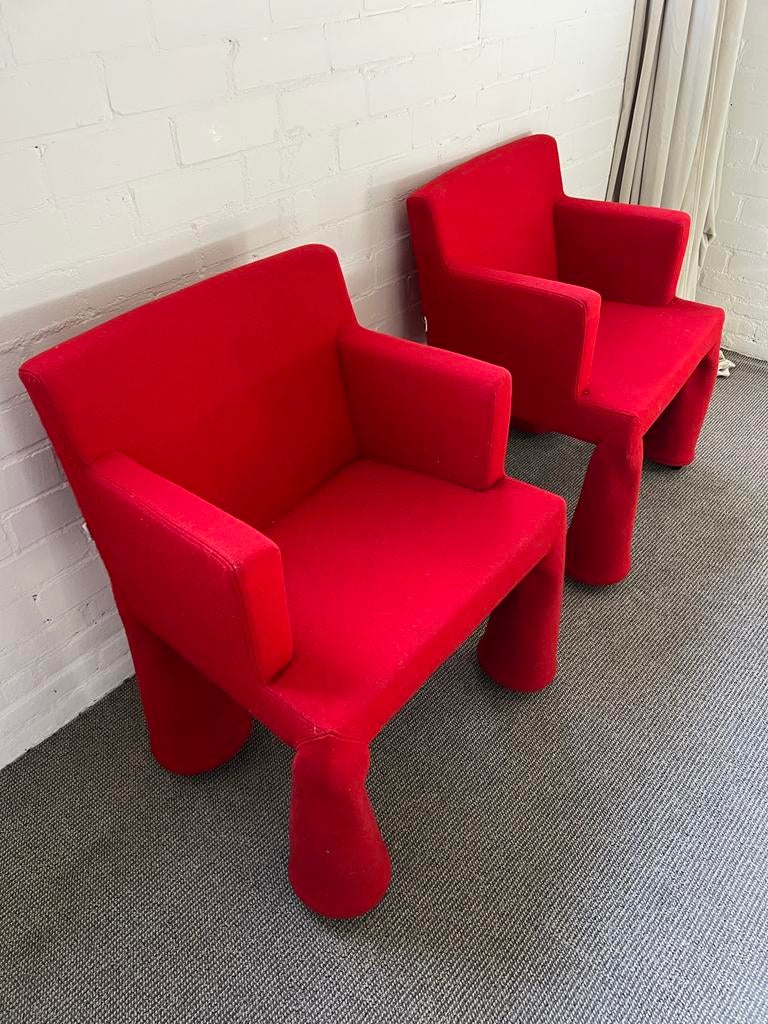 Moooi VIP stoelen rood, Ophalen, Gebruikt, Twee, Stof