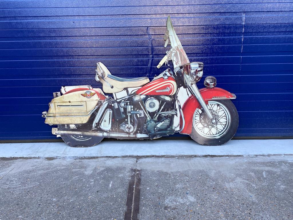 Reclame display Harley Duo Glide jaren 60, Ophalen