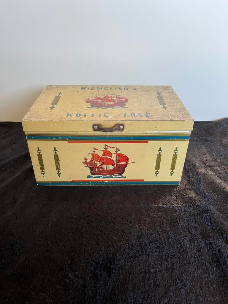 Blik van Niemijer voor koffie en thee, Verzamelen, Ophalen of Verzenden, Gebruikt, Koffie, Overige merken