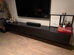 Zwart hoogglans tv meubel 280cm x 30cm hoog, Ophalen, Overige materialen, Gebruikt, 200 cm of meer