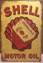 Shell Motor oil geel reclamebord van metaal wandbord deco, Reclamebord, Info@deconoord.nl, Deco Noord, Nieuw