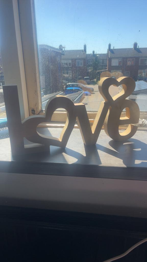 Love houten letters, Ophalen, Hout, Beige, Overige stijlen