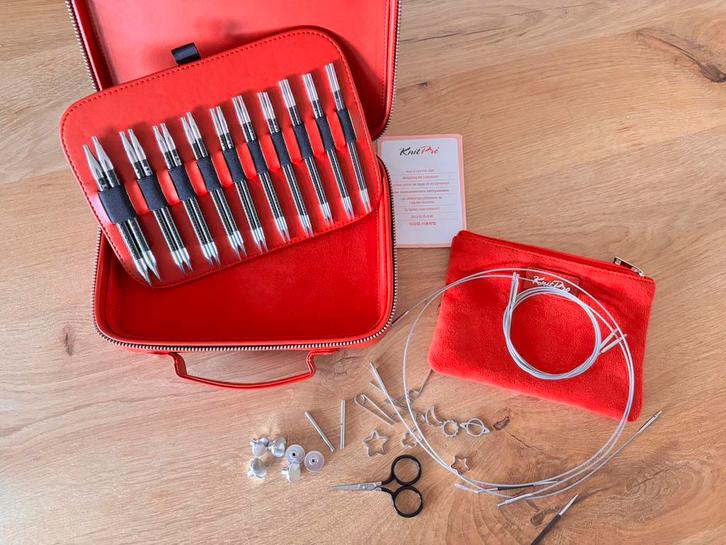 Knitpro Karbonz Elan verwisselbare breinaalden set, Hobby en Vrije tijd, Breien en Haken, Zo goed als nieuw, Breien, Naald, Ophalen of Verzenden