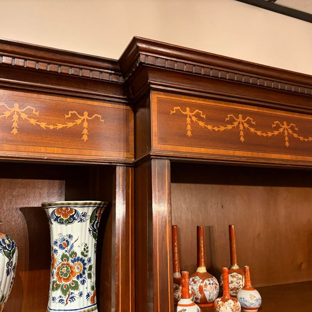 Oude engelse boekenkast met stelbare schappen, Antiek en Kunst, Ophalen