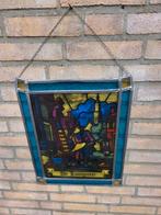 Gebrandschilderd glas in lood de loodgieter, Antiek en Kunst, Ophalen of Verzenden