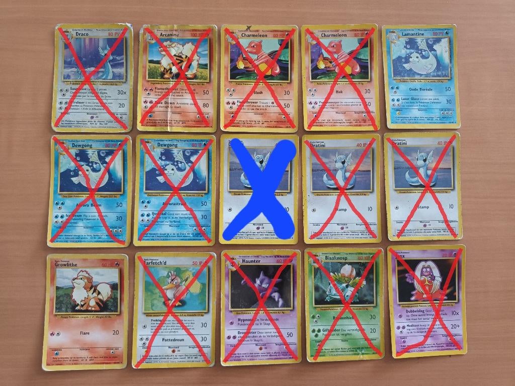 Pokémon Base set  (januari 1999), Ophalen of Verzenden, Zo goed als nieuw, Meerdere kaarten