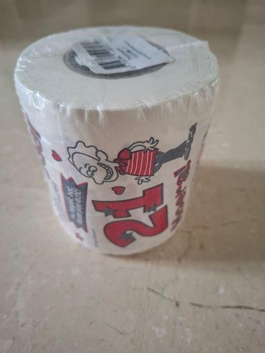 Bedrukte toiletrol '21 jaar' NIEUW, Hobby en Vrije tijd, Feestartikelen, Nieuw, Overige typen, Verjaardag, Ophalen of Verzenden