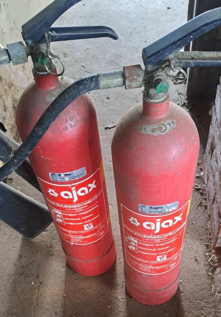 Ajax co2 blusser koolzuursneeuw brandblussers 2x 5 kg vuur, Ophalen of Verzenden, Nieuw