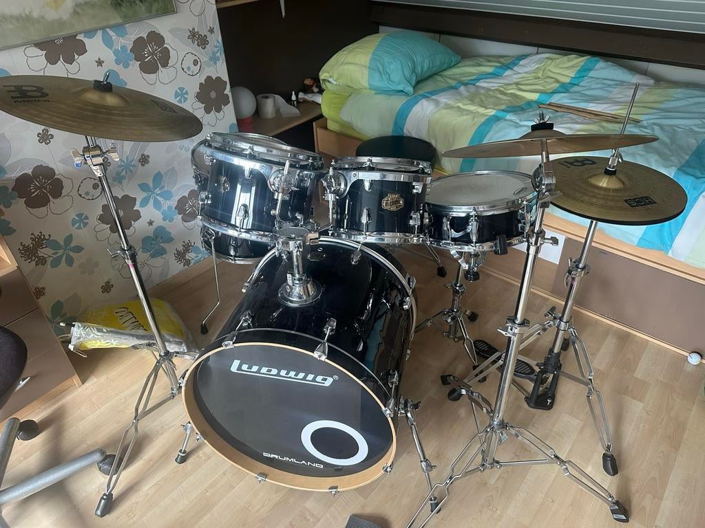 Ludwig Drumstel - Compleet en Goed Onderhouden, Muziek en Instrumenten, Ophalen, Gebruikt, Ludwig