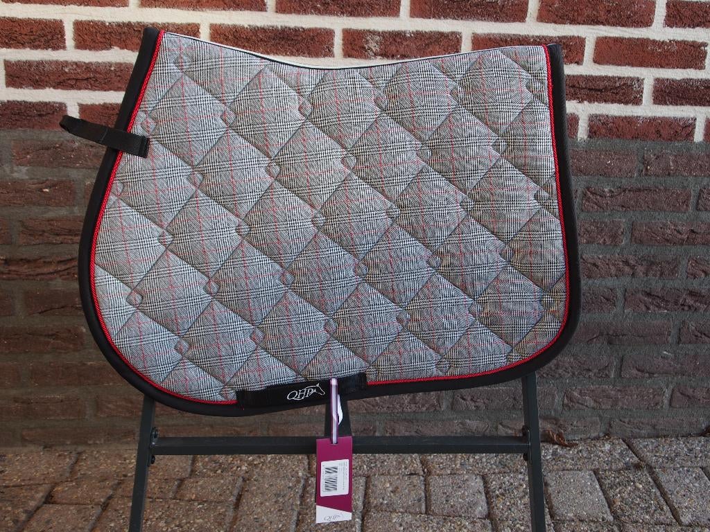QHP Saddle Pad Check Grey GP Full, Full (L), QHP, Nieuw, Ophalen of Verzenden
