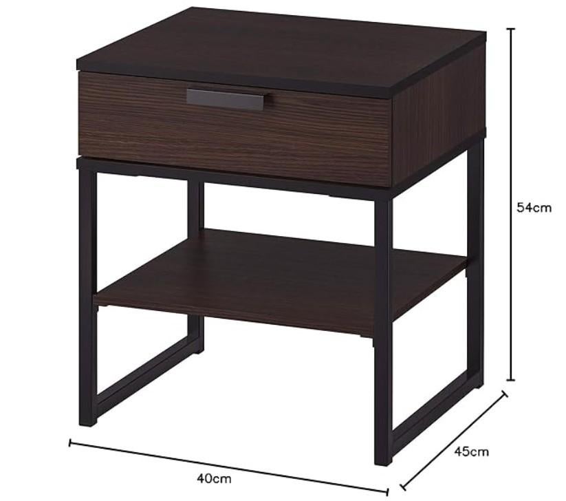 side bed table, Ophalen of Verzenden, Gebruikt, 25 tot 50 cm, Rechthoekig