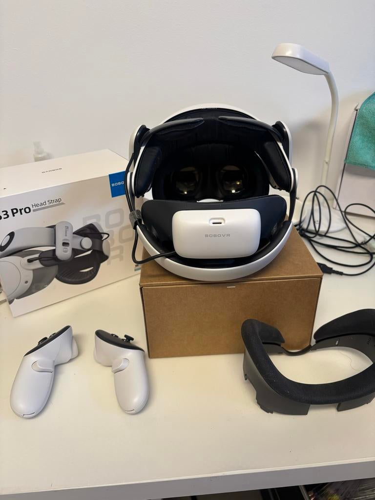 Meta Quest 3 128GB VR-bril met BoboVR M3 Pro Head Strap, Ophalen of Verzenden, Zo goed als nieuw, VR-bril, Overige platformen