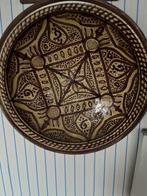 Vintage Marokkaanse schaal met geometrisch antiekpatroon, Antiek en Kunst, Ophalen of Verzenden
