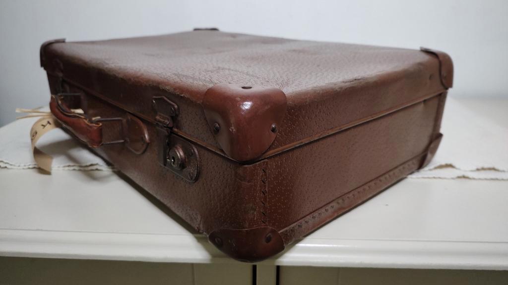 K503 VINTAGE jaren 30-40 koffer van geperst karton, Overige materialen, Gebruikt, 50 tot 60 cm, -