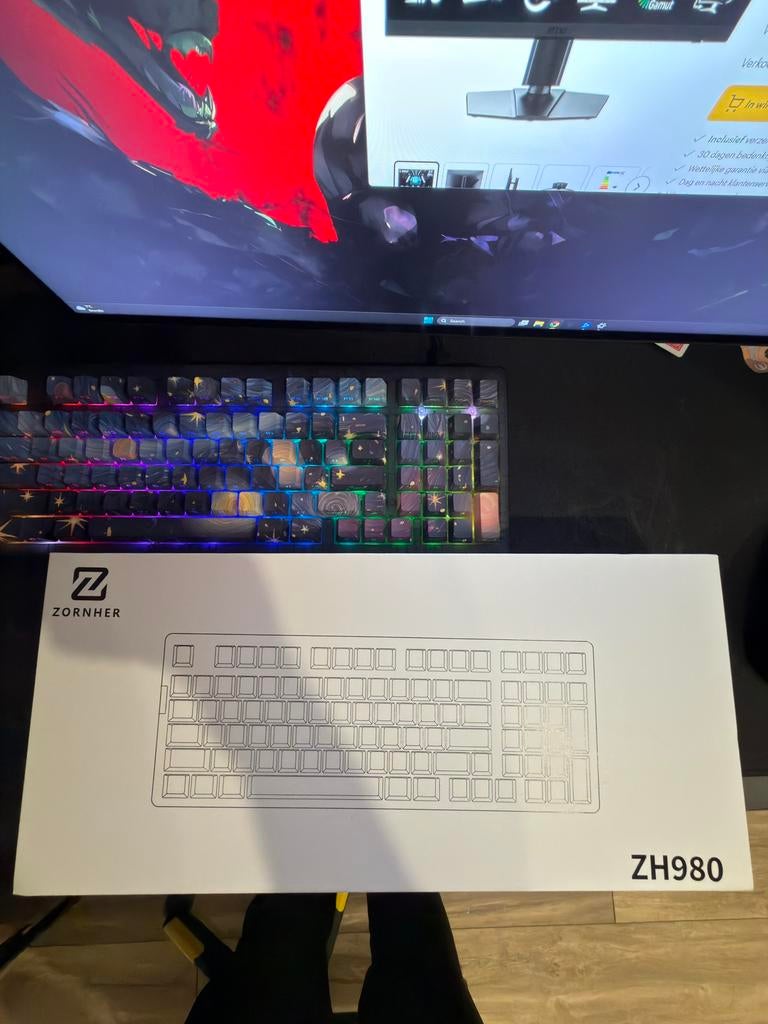 ZH980 Zornher Mechanical Gaming Keyboard, Computers en Software, Toetsenborden, Ophalen, Zo goed als nieuw