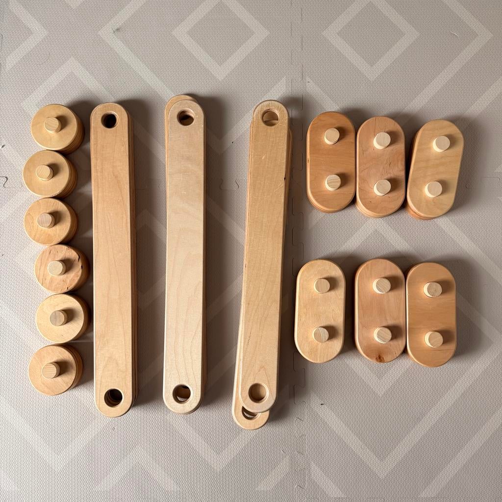 Houten balansplankjes koppelbaar Jindl (set van 9), Ophalen, Gebruikt, Jongen of Meisje