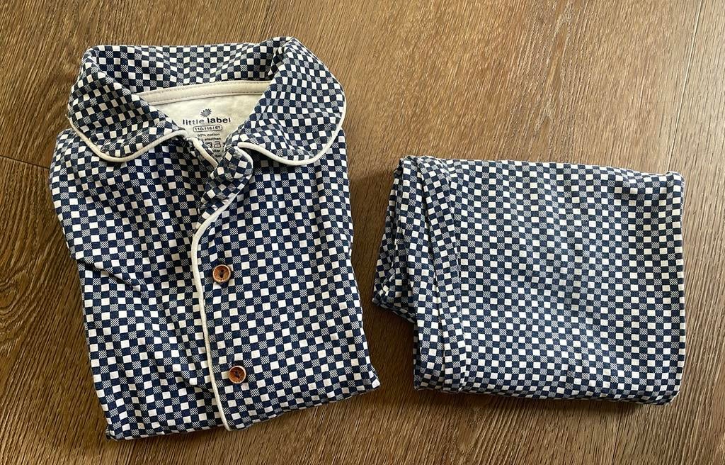 Blauw geruite pyjama, maat 110, Kinderen en Baby's, Kinderkleding | Maat 170, Ophalen of Verzenden, Zo goed als nieuw, Jongen