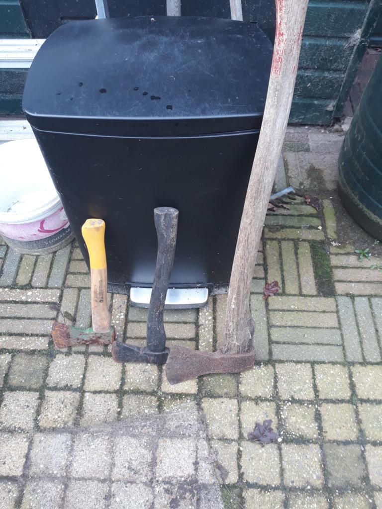 bijlen 3 stuks, Tuin en Terras, Ophalen of Verzenden, Gebruikt, Bijl