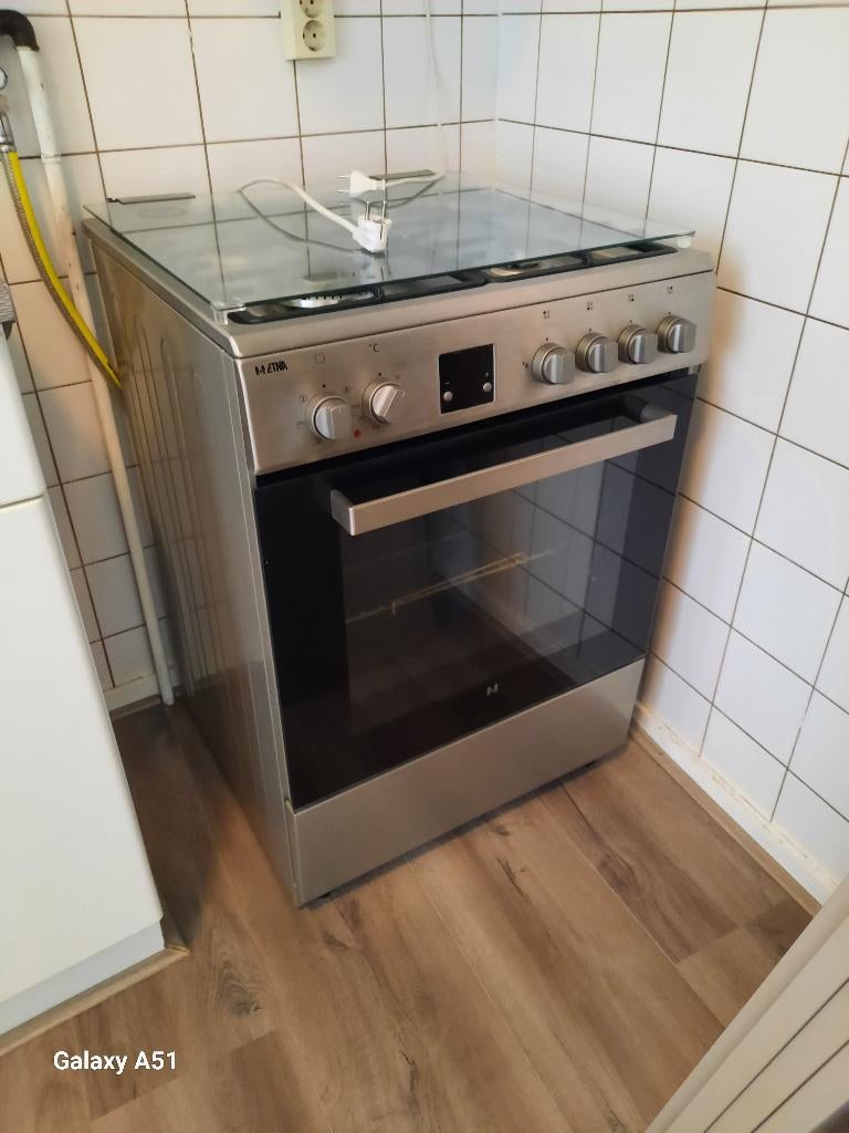 Fornuis met oven, Ophalen, Gebruikt, 60 cm of meer, 4 kookzones