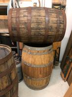 3x Whiskey vat Regenton Plantenbak, 150 liter of meer, Ophalen, Gebruikt, Hout