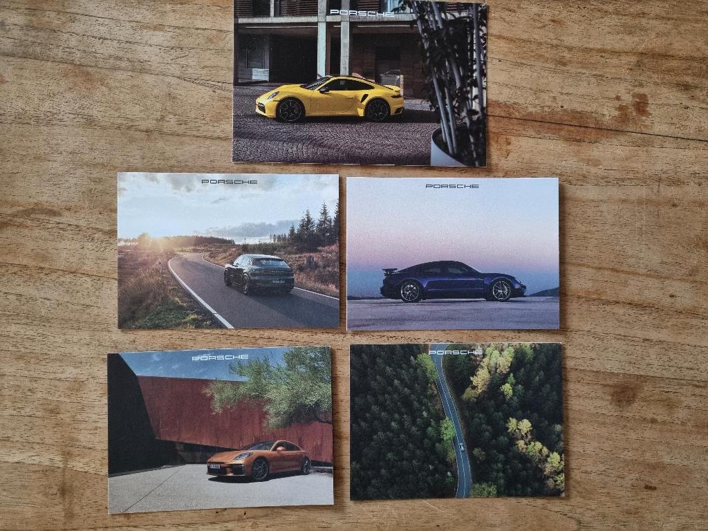 5 Porsche ansichtkaarten, nieuw, nooit gebruikt, Verzenden, 1980 tot heden, Ongelopen, Voertuig