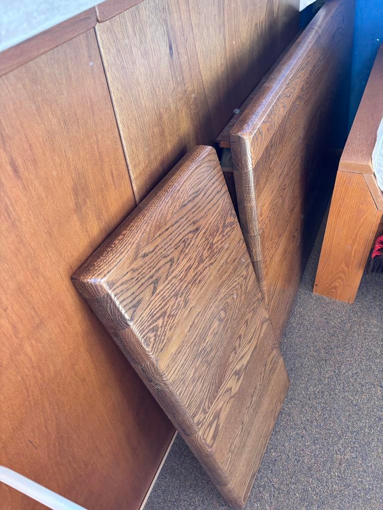 Eiken eettafel  met 6 bijpassende stoelen, Huis en Inrichting, Gebruikt, Eikenhout, 150 tot 200 cm, Rechthoekig