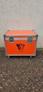 Stevige oranje flightcase op wielen, Ophalen of Verzenden, Gebruikt, Overige instrumenten, Flightcase