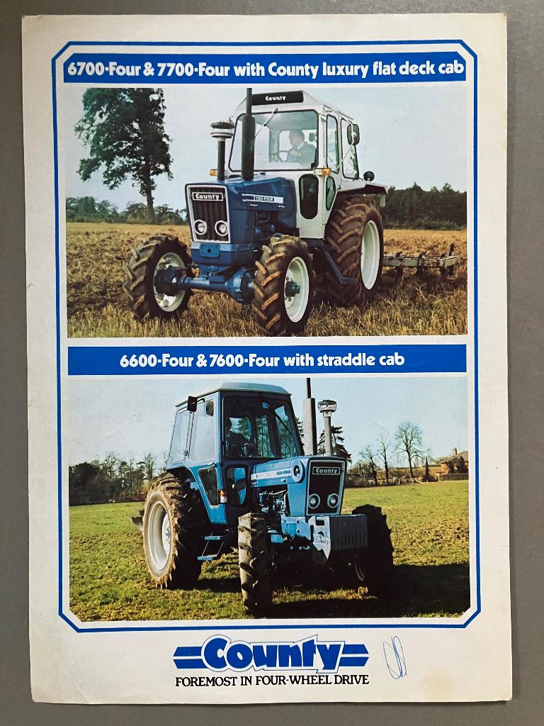 County trekker tractor folder brochure, Ophalen of Verzenden, Gelezen