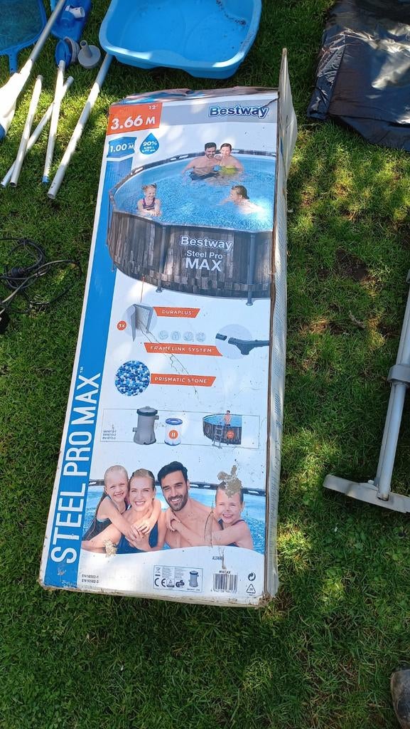 Bestway 3.66 x 1mtr  zwembad, Ophalen, Minder dan 80 cm, Rond, 300 cm of meer