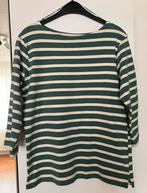 Jersey katoen driekwart shirt. Hema, maat L groen/beige, Ophalen of Verzenden, Gedragen, Maat 42/44 (L), Beige