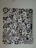 Schilderij Abstract  Zwart/ Wit  50 x 60 cm Nr ZW 55, Ophalen