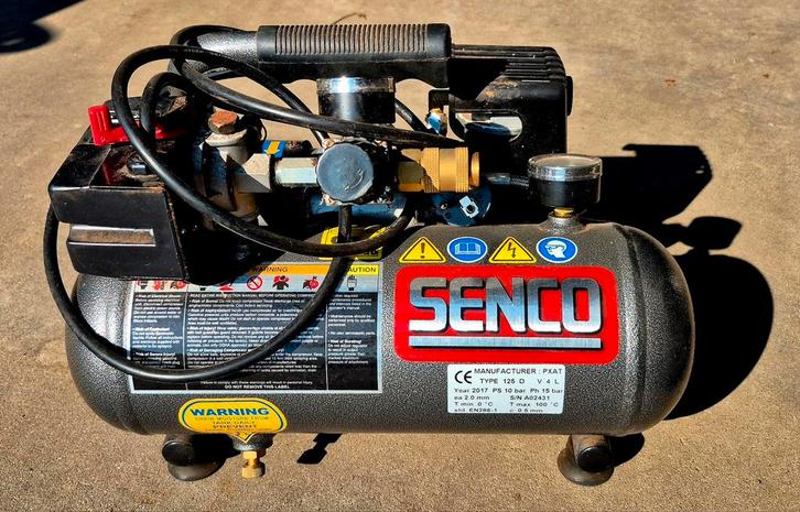 Senco Compressor voor tacker, Doe-het-zelf en Verbouw, Compressors, Minder dan 25 liter, Minder dan 200 liter/min, Olievrij, Ophalen of Verzenden