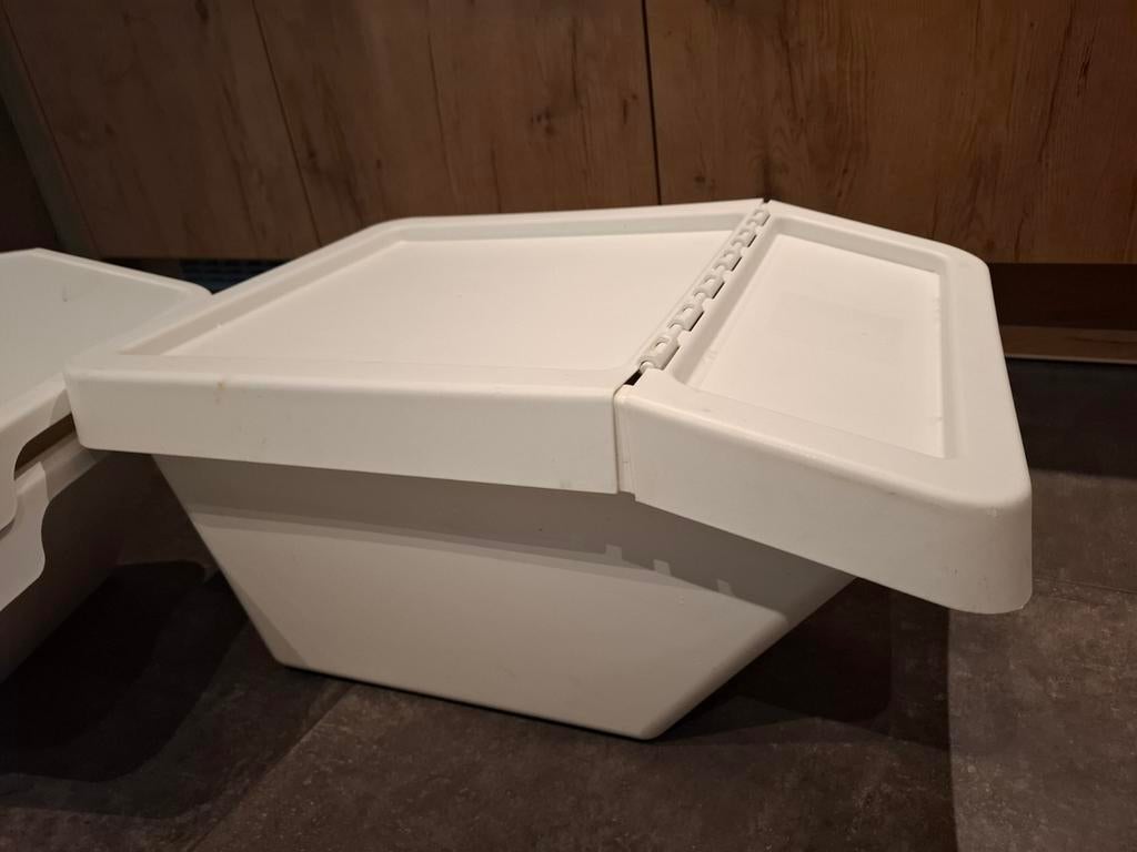 3x IKEA Sortera afvalbakken 37L - Wit, Ophalen, Kunststof, Gebruikt, Minder dan 50 cm