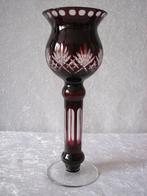 Prachtig Geslepen Kristallen Kelk Kandelaar - Rood-Wit, Verzenden