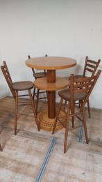 Statafel met barkrukken stehtisch., 5 krukken of meer, Ophalen, 60 tot 90 cm