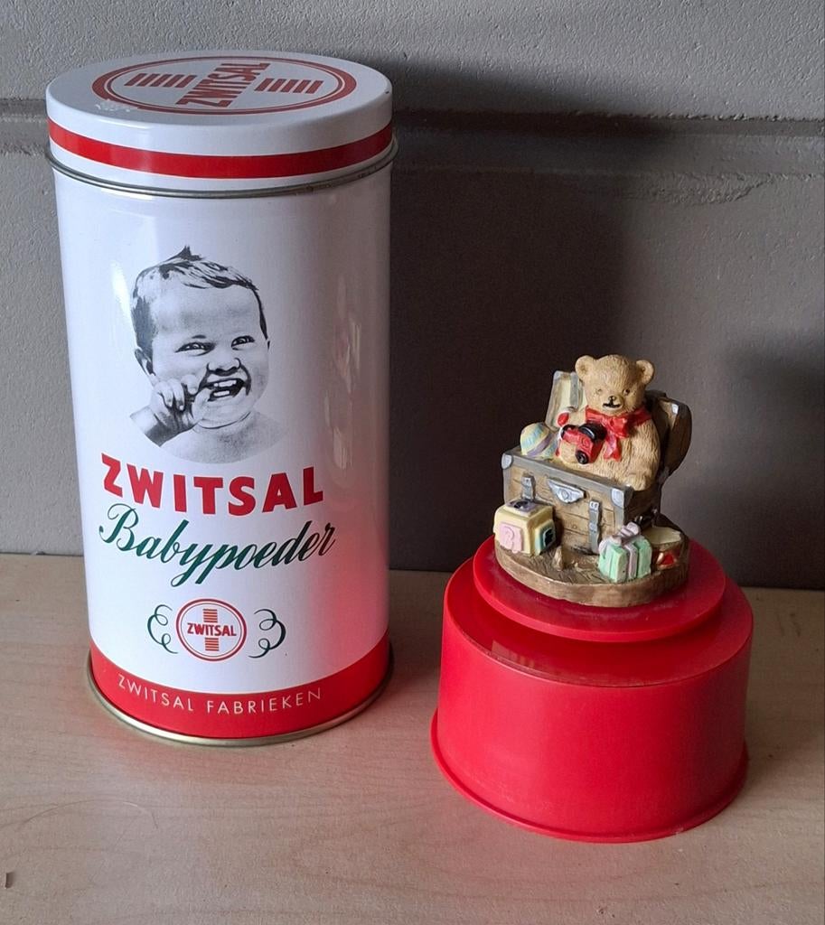 Zwitsal Babypoeder blik met muziekdoosje, Ophalen of Verzenden, Zo goed als nieuw, Overige