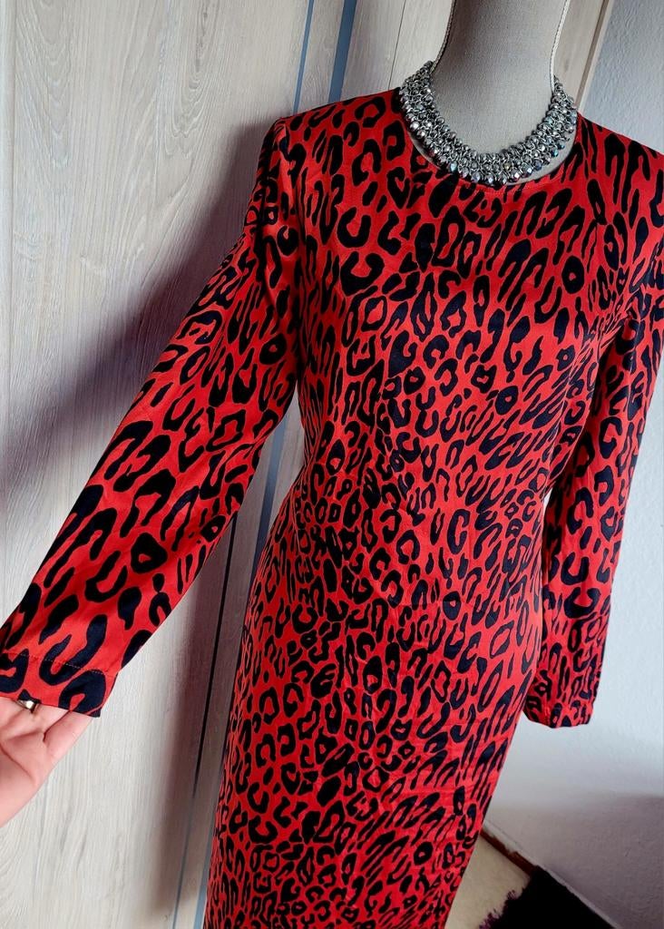 Zara Woman jurk met luipaardprint, Kleding | Dames, Jurken, Zara, Maat 46/48 (XL) of groter, Nieuw, Ophalen of Verzenden