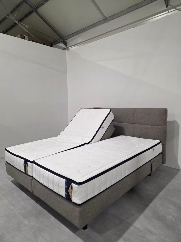 Boxspring Auping 180x210 Elektrisch M3 + Elite Matrassen, 210 cm, Tweepersoons, Ophalen of Verzenden, Zo goed als nieuw