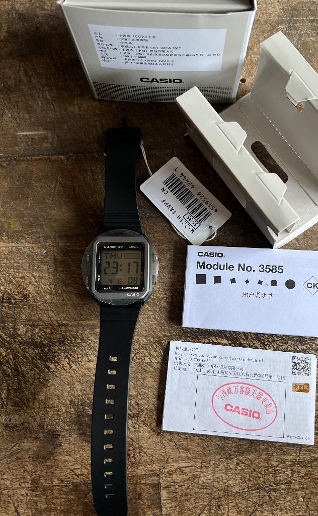 Casio W-221H-1AV, Verzenden, Polshorloge, Overige materialen, Nieuw