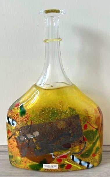 Kosta Boda vaas satellite serie Bertil Vallien 1980's, Antiek en Kunst, Antiek | Glas en Kristal, Ophalen of Verzenden