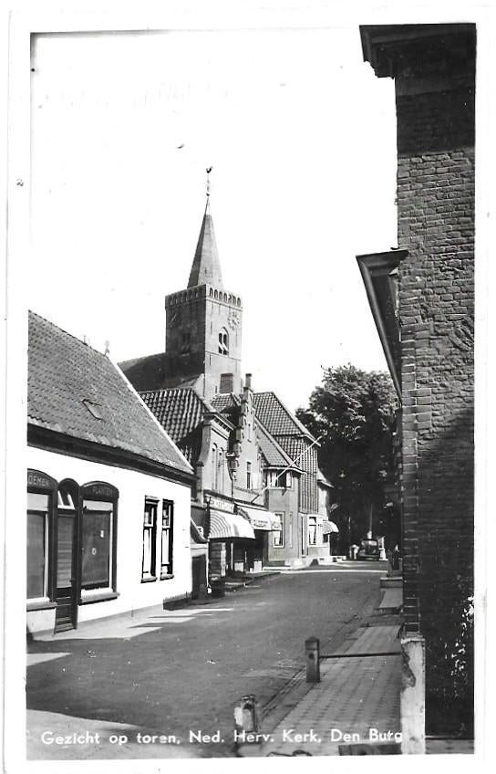 AK Texel - Gezicht op Toren NH Kerk Den Burg, Verzamelen, Ansichtkaarten | Nederland, Verzenden, 1960 tot 1980, Ongelopen, Waddeneilanden