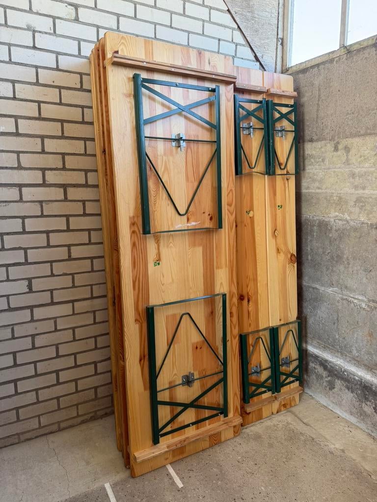 Biertafel bierbank, 1 tot 2 meter, Minder dan 3 meter, Ophalen of Verzenden, Zo goed als nieuw