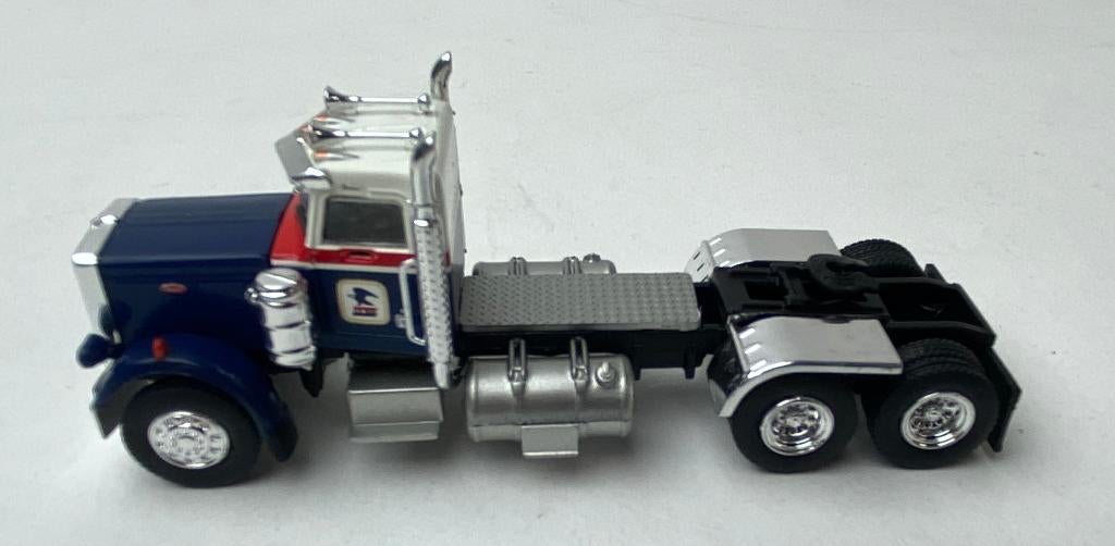 Brekina 1:87 Peterbilt 359 donkerblauw/ wit 1973 - US Mail, Hobby en Vrije tijd, -, -, Nieuw, Ophalen of Verzenden