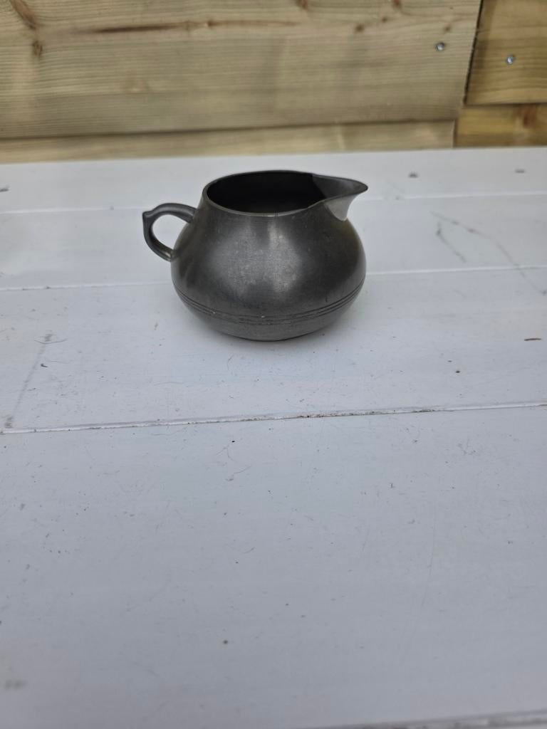 Antieke tinnen kan - Vintage melkkan, Antiek en Kunst, Antiek | Tin, Ophalen of Verzenden